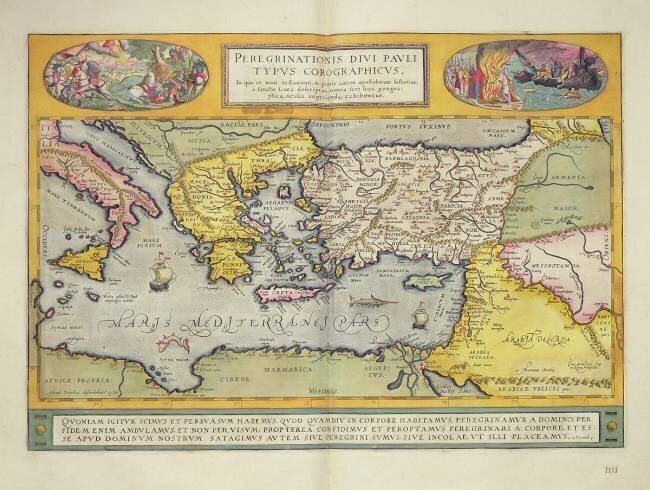Peregrinationis Divi Pauli Typus Corographicus Joan Blaeu