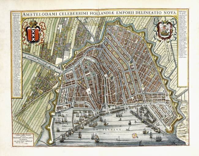 Plan and view of the towns and buildings of Holland and the Low Countries Joan Blaeu
