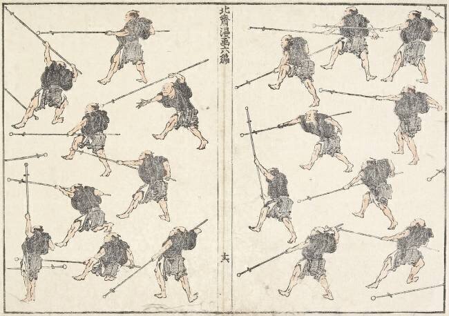 Practice of Long-handled Sword Hokusai