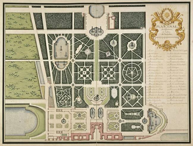 Recueil des "Plans des châteaux et jardins de Versailles en 1720" Jean Chaufourier