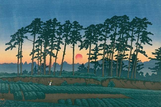 Setting Sun, Ichinokura Hasui Kawase