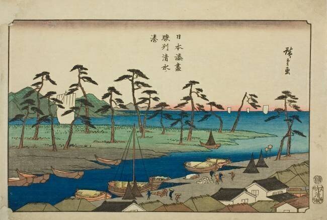Shimizu Harbor in Suruga Province Hiroshige