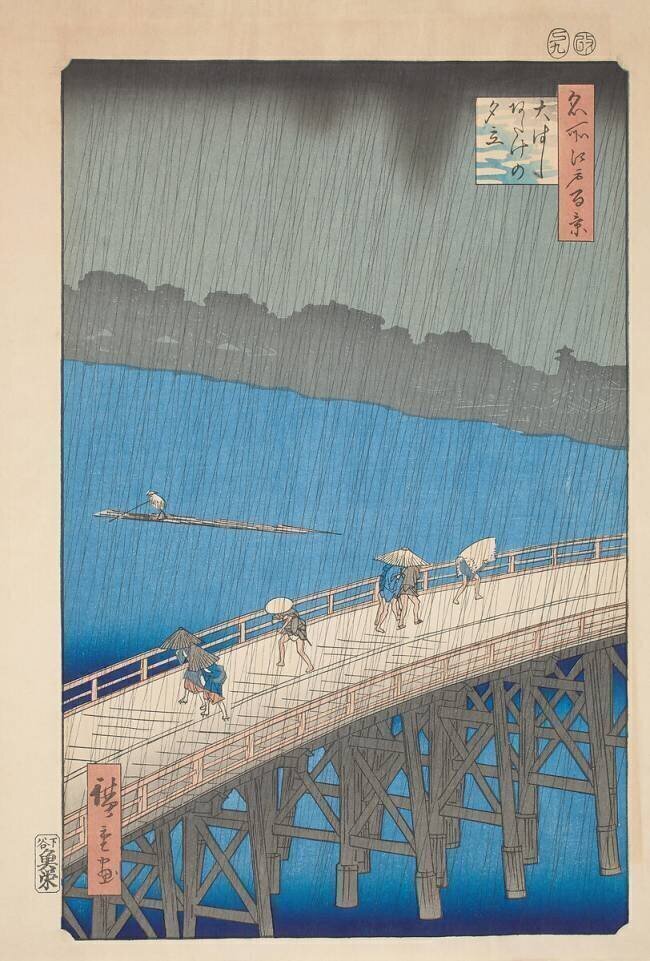Shower Over Ohashi Bridge Hiroshige