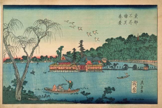 Spring View of the Benten Shrine Keisai Eisen