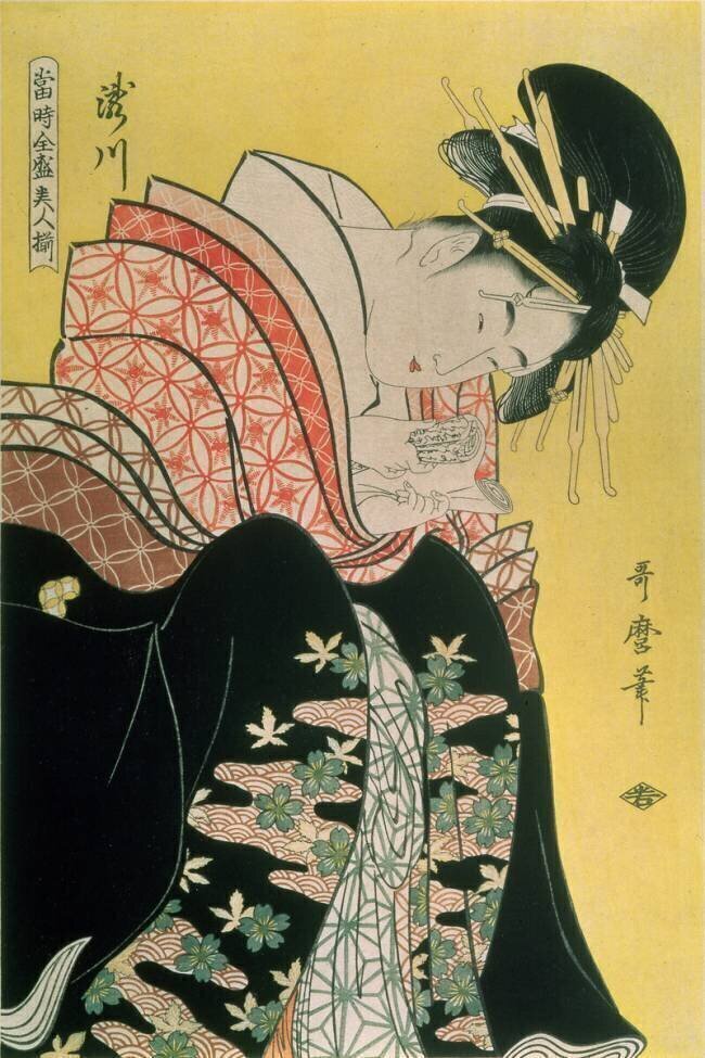 Takigawa from the Tea-House Kitagawa Utamaro