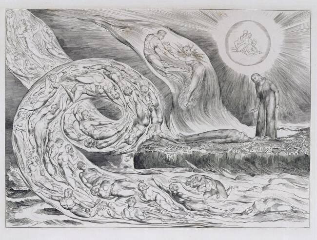'The Circle of the Lustful' William Blake