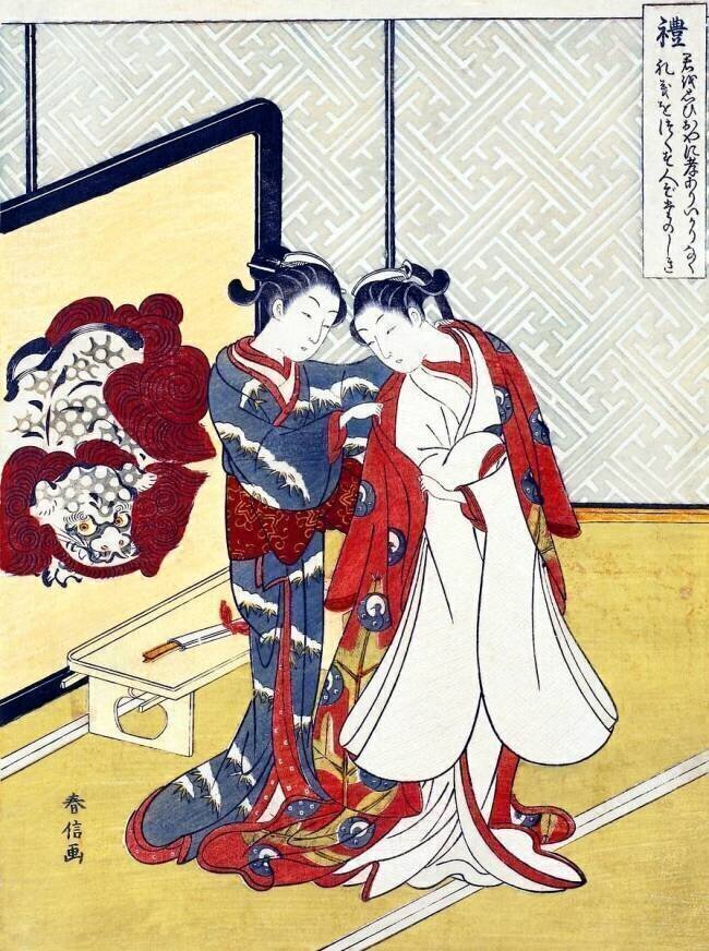 The Five Virtues Suzuki Harunobu