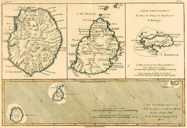 The Mascarene Islands in the mid-18th century Charles Marie Rigobert Bonne