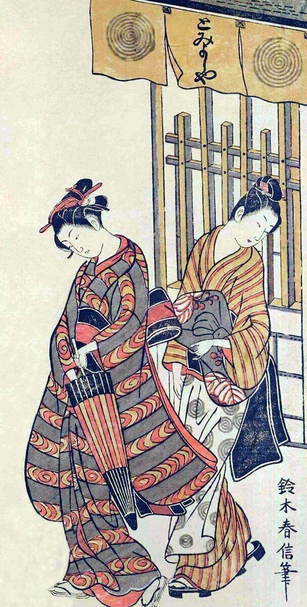 Two beauties out strolling Suzuki Harunobu