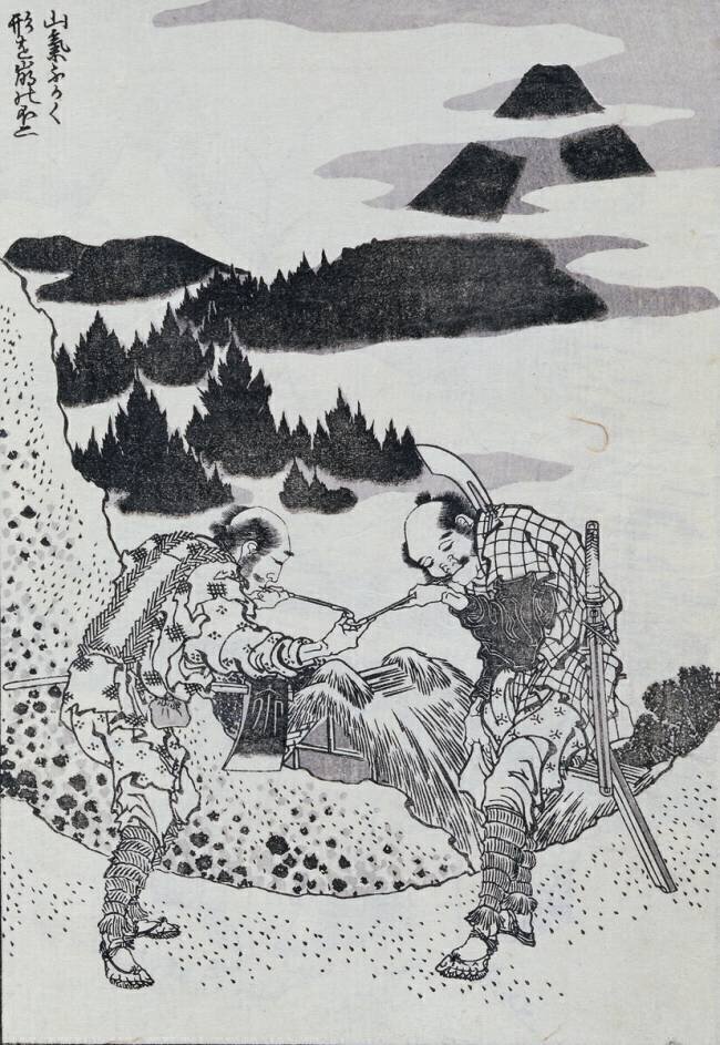 Two men Hokusai