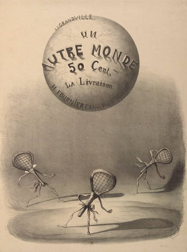Un autre monde, 50 cent. la livraison. H. Fournier éditeur, rue St Benoît 7 Grandville