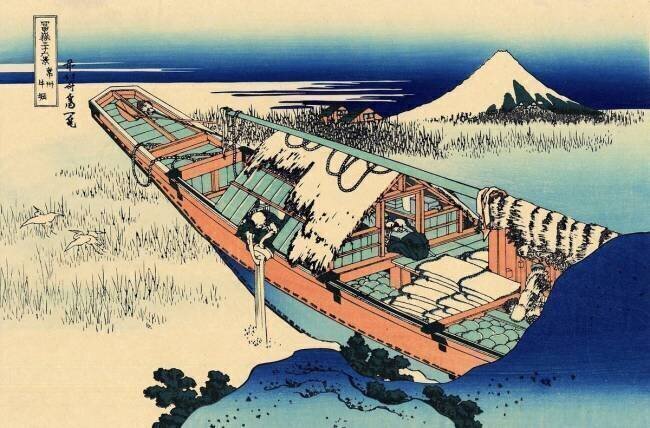 Ushibori in the Hitachi province Hokusai