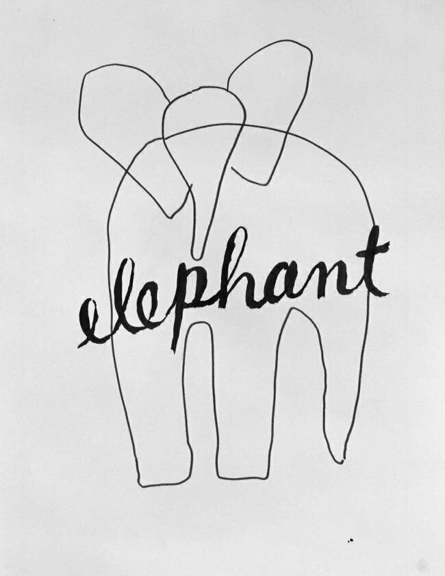 Alphabet pour adulte : Eléphant Man Ray