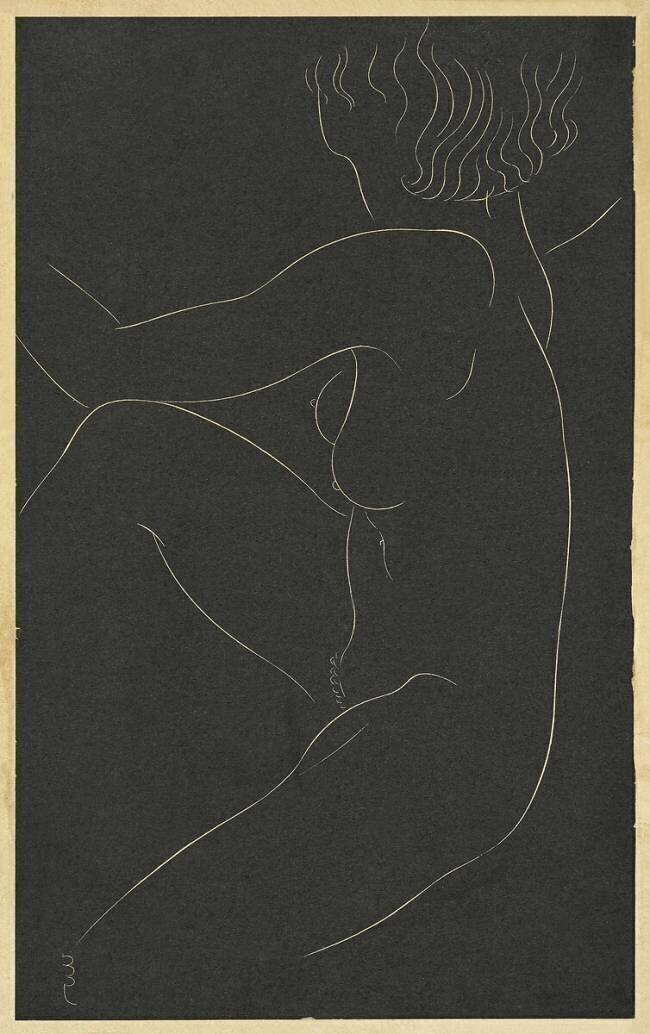 Female nude, seated Eric Gill