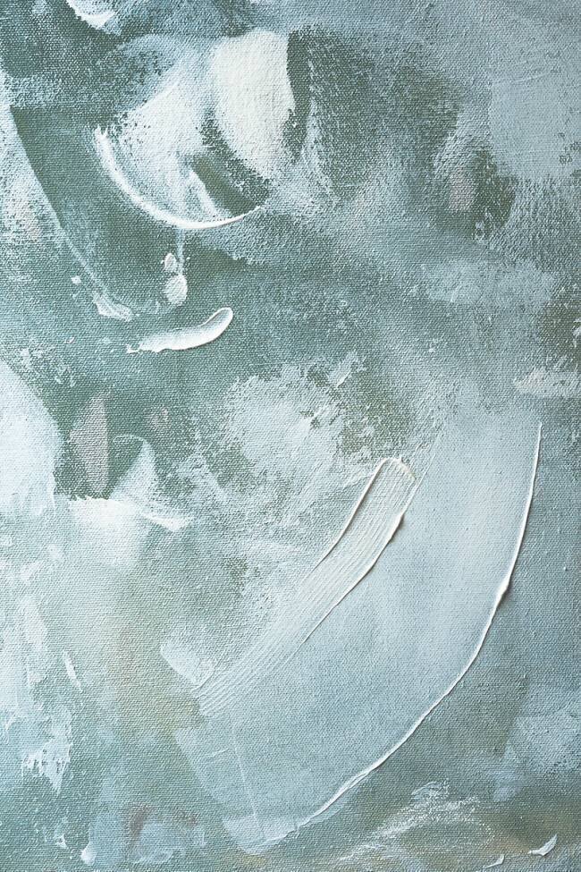 Green and White Acrylic No 4 Anastasia Sawall