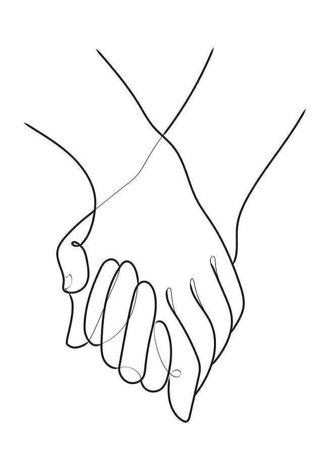 Holding Hands Lines 1x Studio II