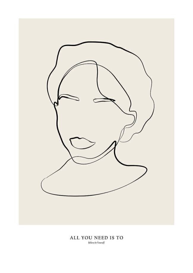 Modern female line art Anastasiya