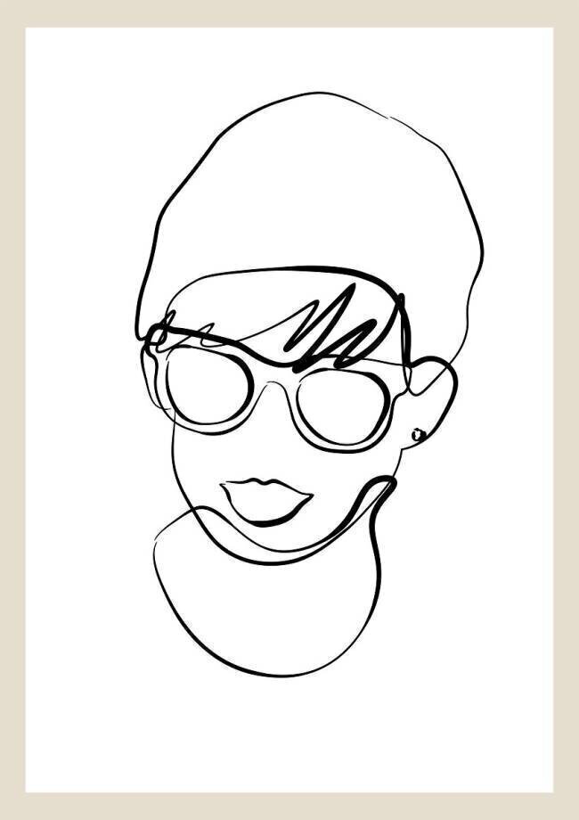 Modern woman line portrait Anastasiya