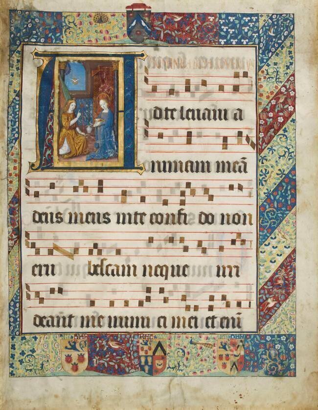Feuillet d'antiphonaire : Annonciation anonymous