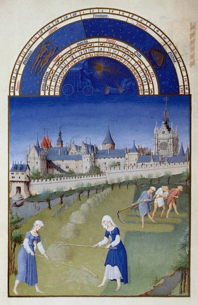 The month of June from The Very Rich Hours of Duke of Berry Brothers Limbourg