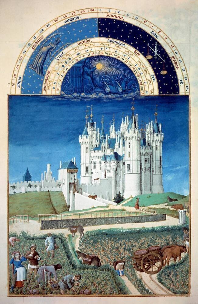 The month of September from The Very Rich Hours of Duke of Berry Brothers Limbourg