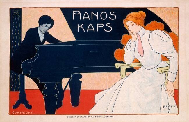 Advertisement for Kaps Pianos Hans Pfaff