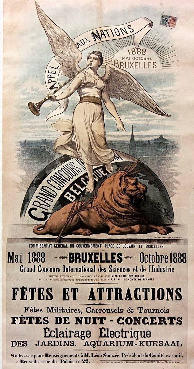 Appel aux nations 1888. Mai-octobre. Bruxelles. Grand Concours international Belgique... Paul Belloguet