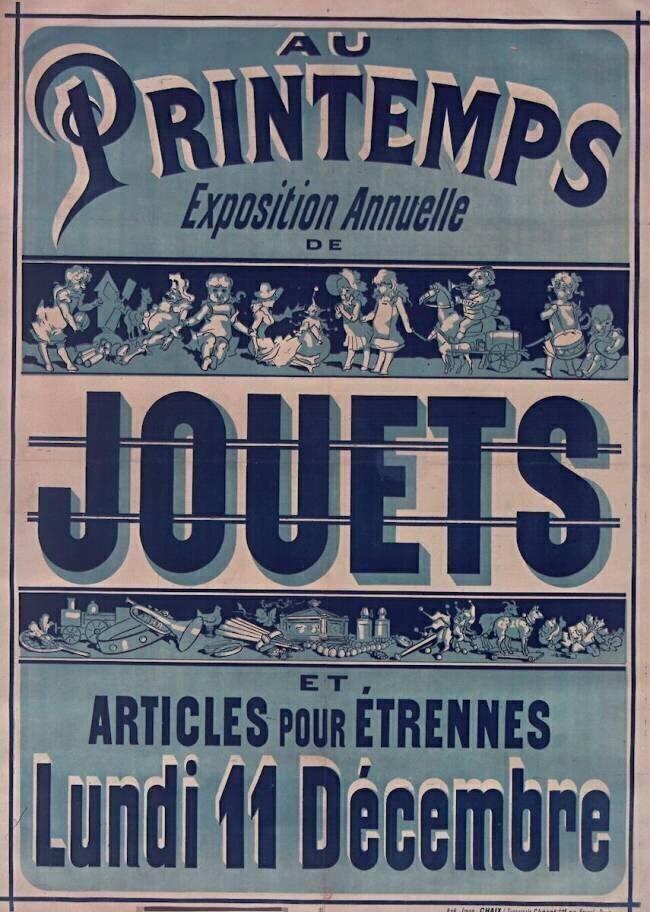 Au Printemps : Exposition annuelle de jouets et articles pour étrennes Jules Chéret