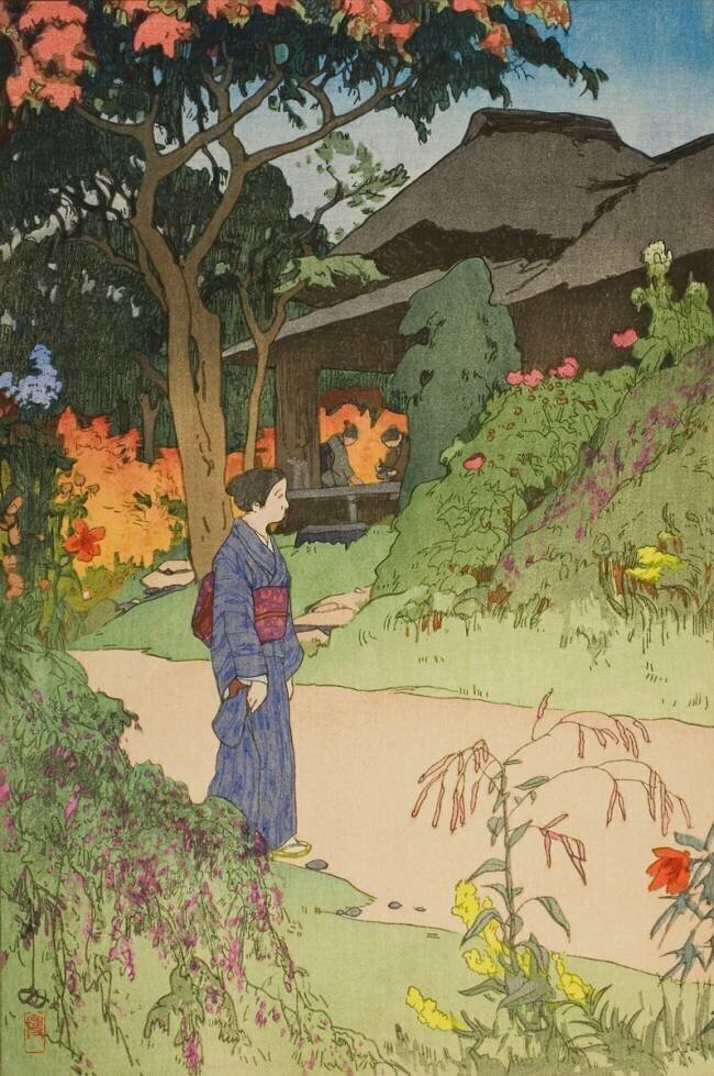Autumn in the Hyakka-en Hiroshi Yoshida