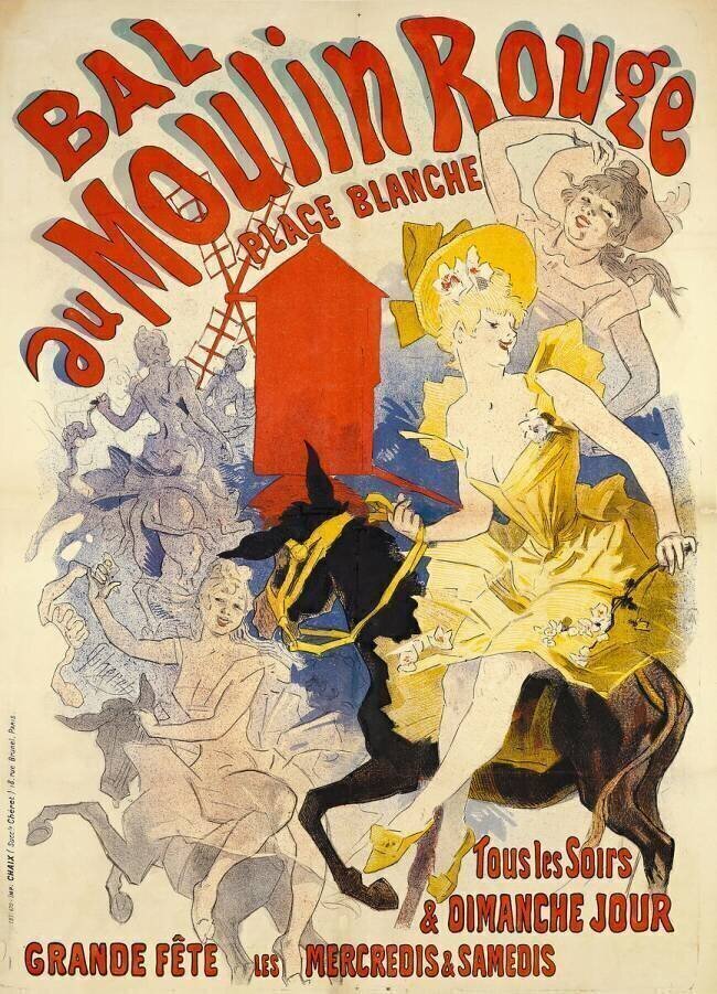 Bal Au Moulin Rouge Place Blanche Jules Chéret