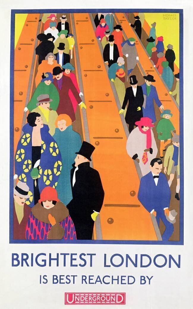 Brightest London is Best Reached by Underground Horace Taylor