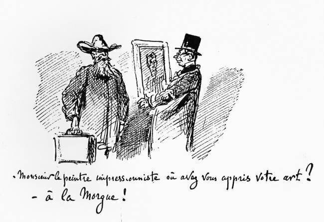 Caricature about Impressionist painting Cham