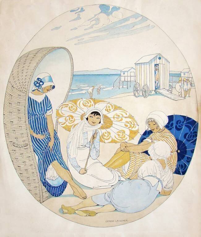 Chatting on the Danish Beach Gerda Wegener
