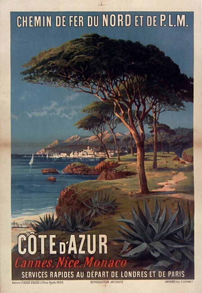Chemin de fer du nord et de PLM : Côte d'Azur Hugo d'Alesi
