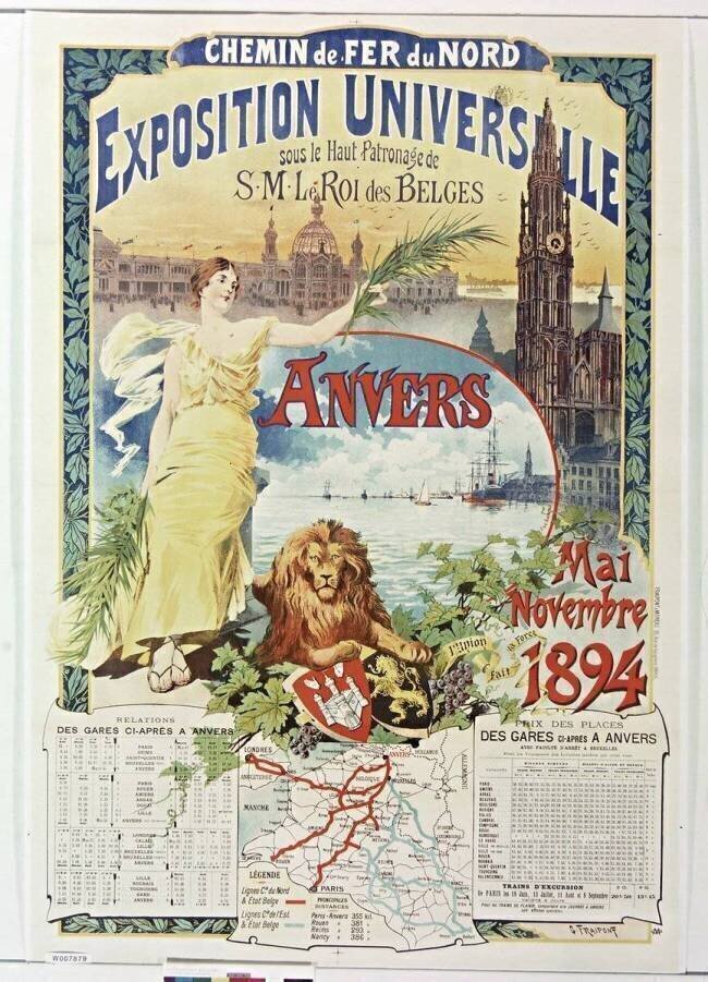 Chemin de fer du Nord. Exposition universelle... Anvers... mai-novembre 1894 Gustave Fraipont