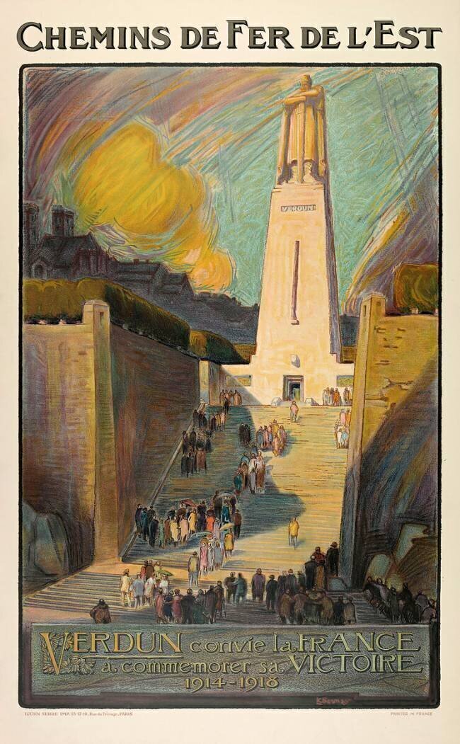 Chemins de fer de l'Est - Verdun convie la France à commémorer sa victoire - 1914-1918 Besnay L. C