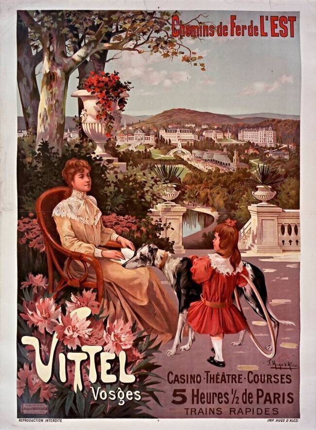 Chemins de Fer de L'Est. Vittel (Vosges). Casino, théatre, courses [...] Hugo d'Alesi
