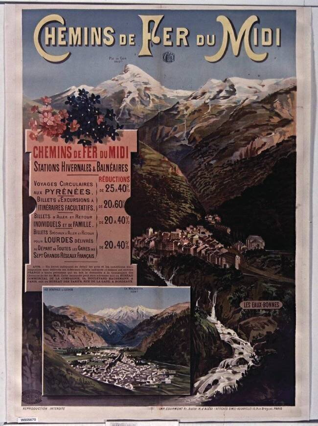 Chemins de fer du Midi. Les Eaux-Bonnes Hugo d'Alesi