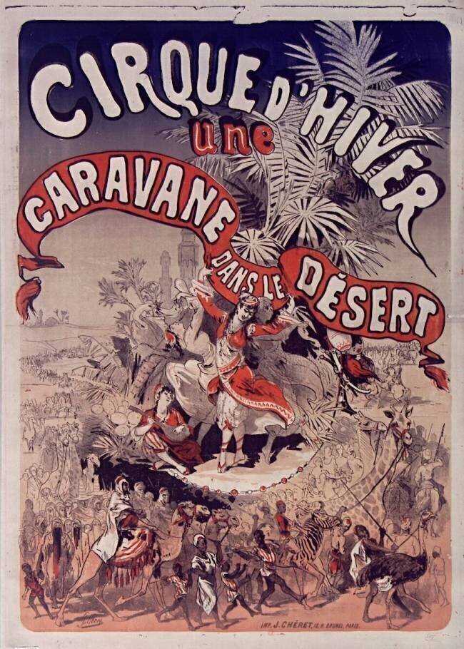 Cirque d'Hiver : Une caravane dans le désert Jules Chéret
