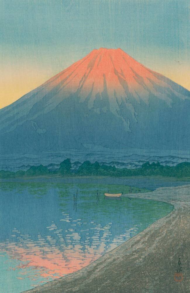 Daybreak over Lake Yamanaka Hasui Kawase