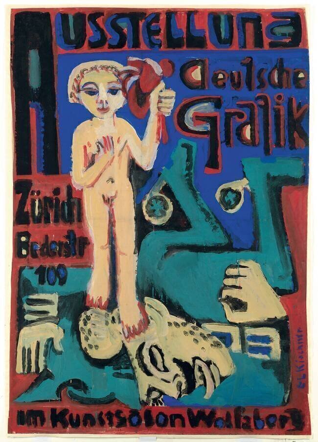 Exhibition of German Graphics at the Kunstsalon Wolfsberg Ernst Ludwig Kirchner