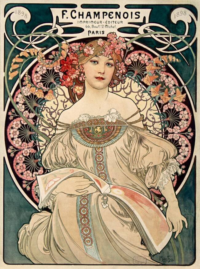 F. Champenois printing and publishing Alfons Mucha