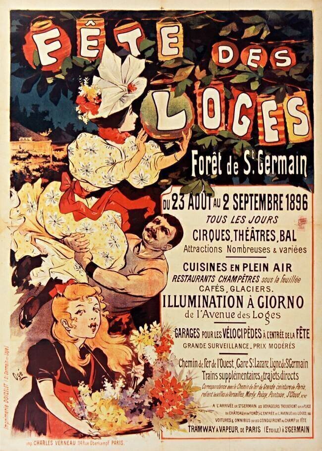 Fête des Loges. Forêt de St Germain du 23 août au 2 septembre 1896... Eugène Ogé