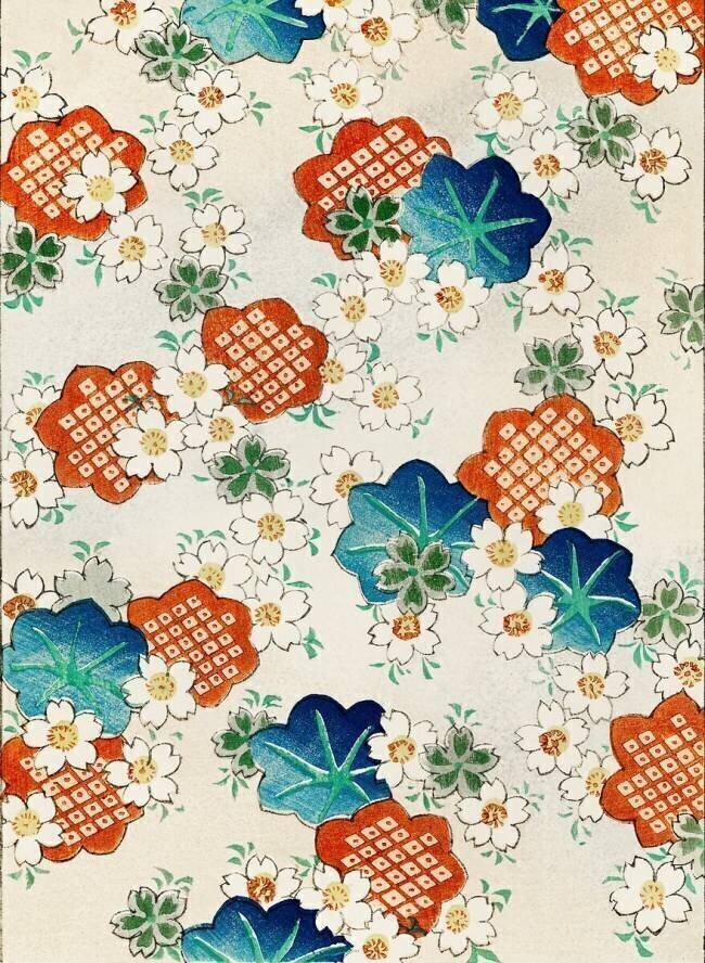 Floral pattern Watanabe Seitei