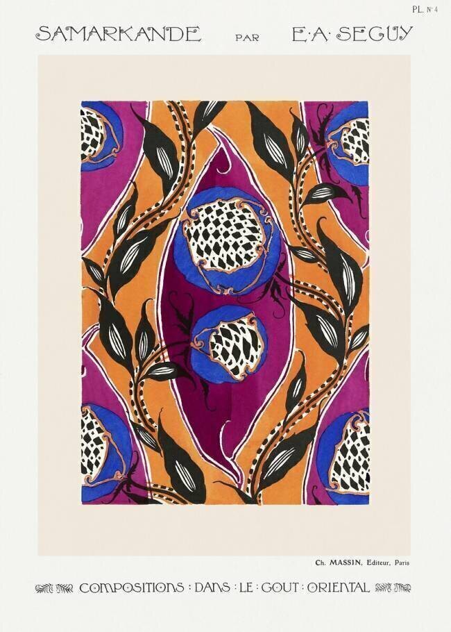 Flower Pattern. Samarkand: 20 Colour Compositions in the Oriental Style Émile-Allain Séguy