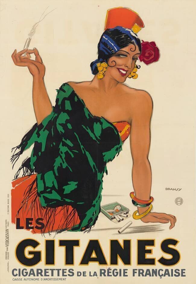 Gitanes, cigarettes de la Régie française Jules Isnard Dransy