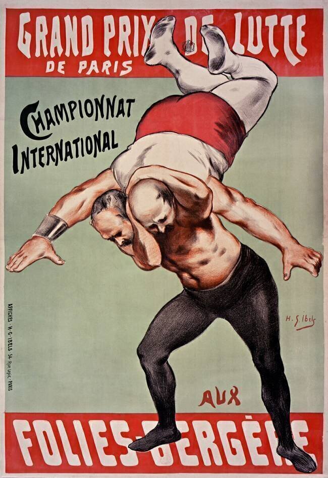 Grand Prix de lutte de Paris, championnat international aux Folies-Bergère Henri-Gabriel Ibels