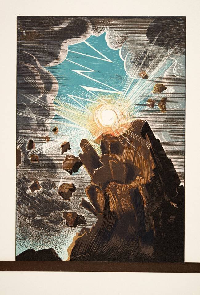 Illustration from Prométhée Enchaîné by Aeschylus François-Louis Schmied
