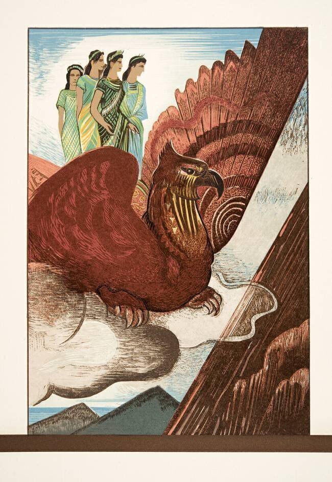 Illustration from Prométhée Enchaîné by Aeschylus François-Louis Schmied