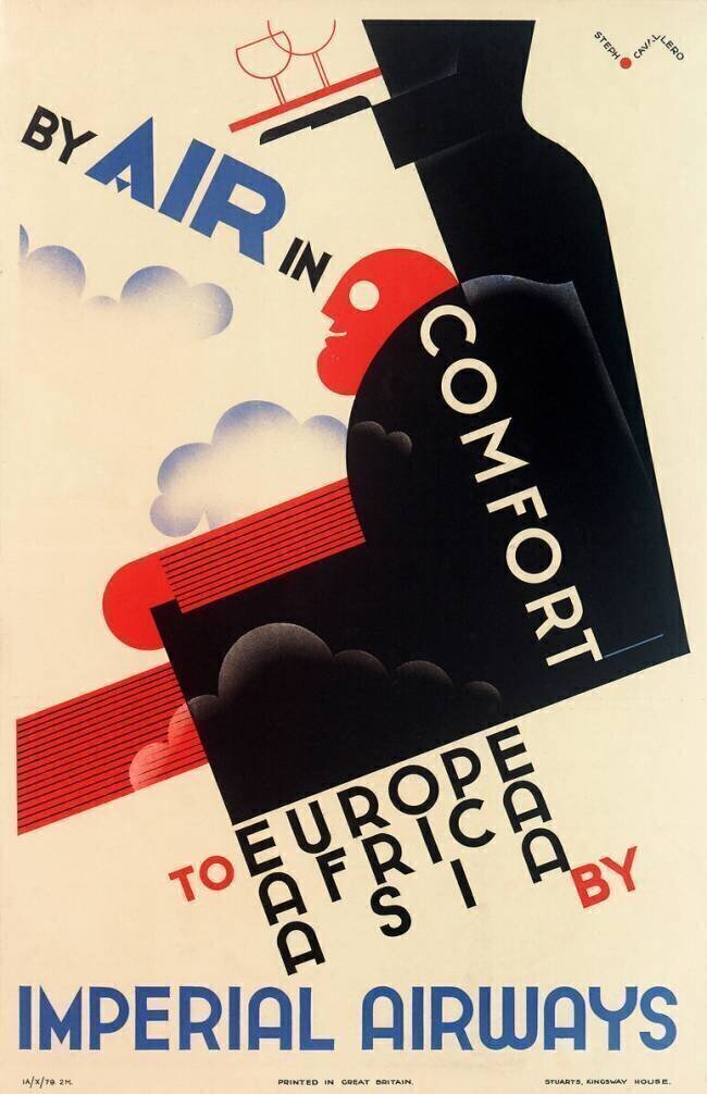 Imperial Airways Poster, By Air in Comfort, to Europe, Africa, Asia anonymous